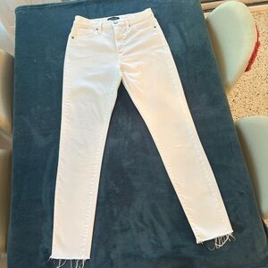 BANANA REPUBLIC Premium White Denim High Rise Skinny Jeans! New! Stretch. 26